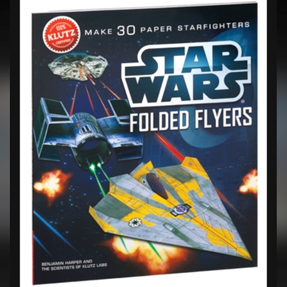 👉STAR WARS FOLDED FLYERS BOOK ~MAKES 23 PAPER STARFIGHTERS!!